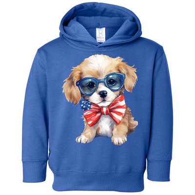 4th Of July Cute Dog Lover Toddler Hoodie