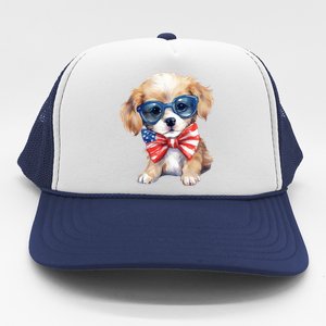 4th Of July Cute Dog Lover Trucker Hat