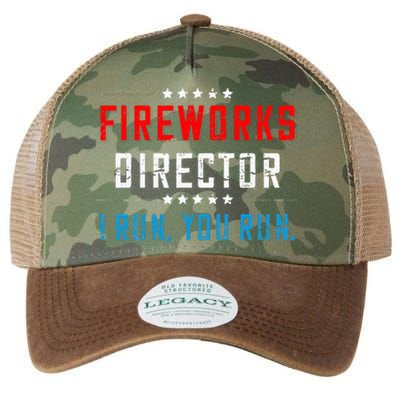 4th Of July Fireworks Director I Run You Run Legacy Tie Dye Trucker Hat