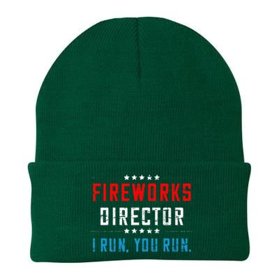 4th Of July Fireworks Director I Run You Run Knit Cap Winter Beanie