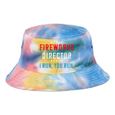 4th Of July Fireworks Director I Run You Run Tie Dye Newport Bucket Hat