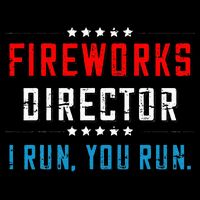 4th Of July Fireworks Director I Run You Run Cropped Pullover Crew