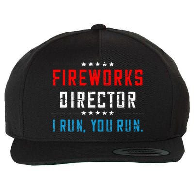 4th Of July Fireworks Director I Run You Run Wool Snapback Cap