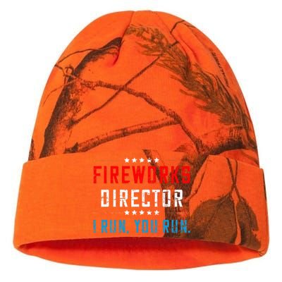 4th Of July Fireworks Director I Run You Run Kati Licensed 12" Camo Beanie