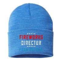 4th Of July Fireworks Director I Run You Run Sustainable Knit Beanie