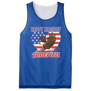 4th Of July Eagle Great Gift Happy Birthday America Gift Mesh Reversible Basketball Jersey Tank