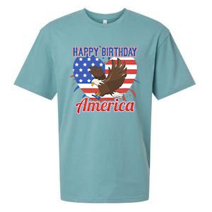 4th Of July Eagle Great Gift Happy Birthday America Gift Sueded Cloud Jersey T-Shirt