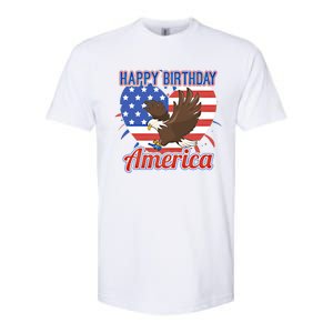 4th Of July Eagle Great Gift Happy Birthday America Gift Softstyle CVC T-Shirt