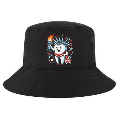 4th Of July Dentist Tooth Dental Patriotic Women Cool Comfort Performance Bucket Hat