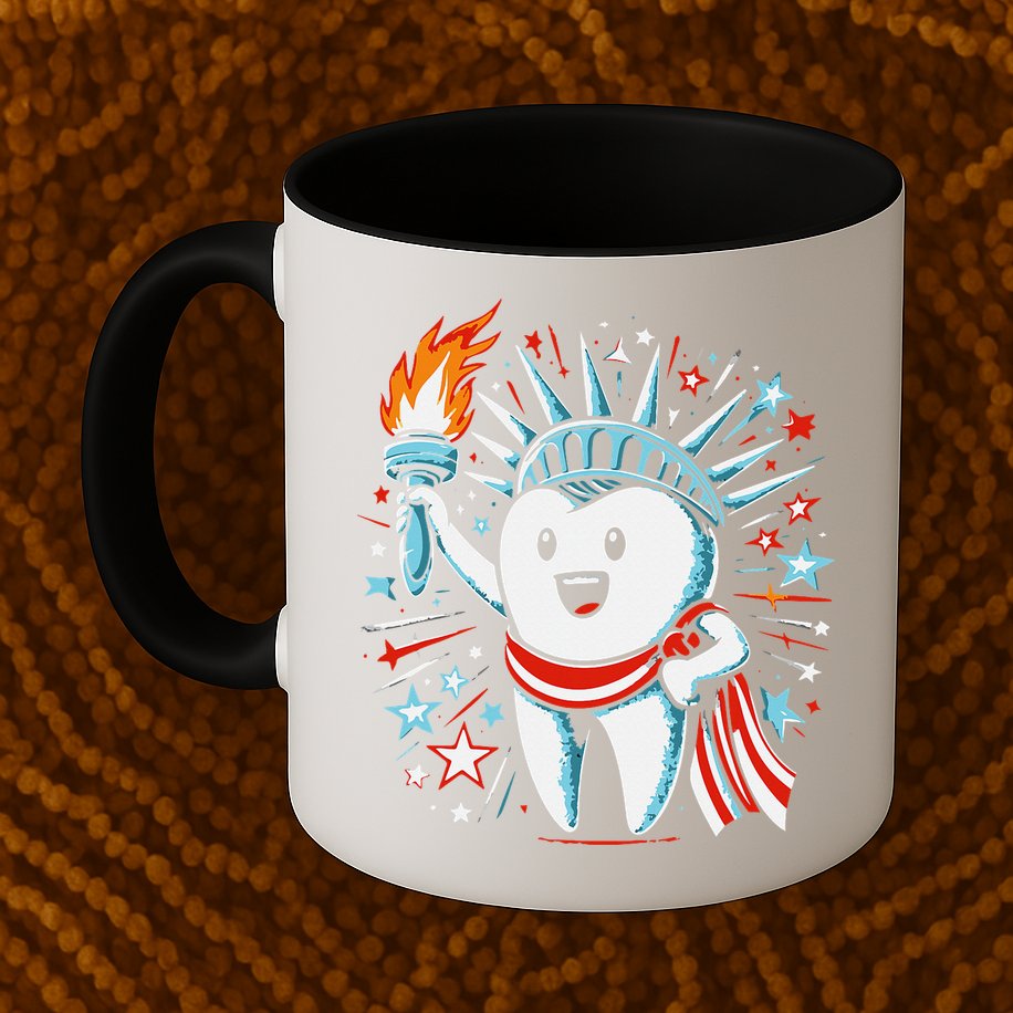 4th Of July Dentist Tooth Dental Patriotic Women Mug