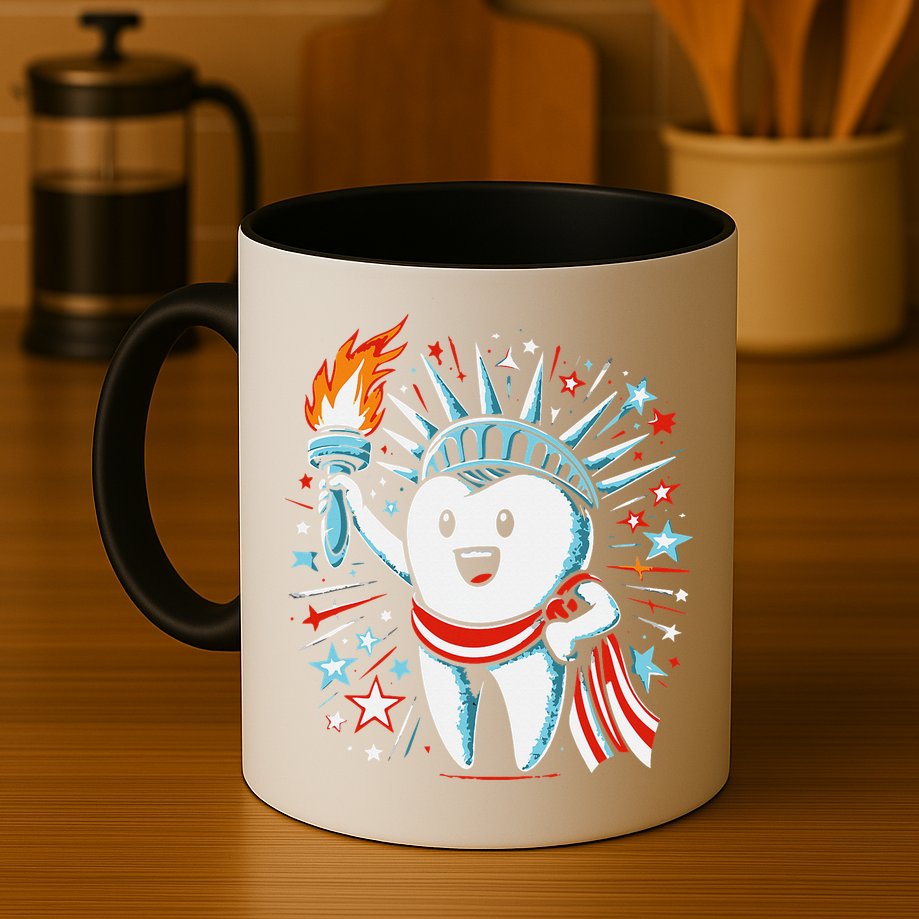 4th Of July Dentist Tooth Dental Patriotic Women Mug