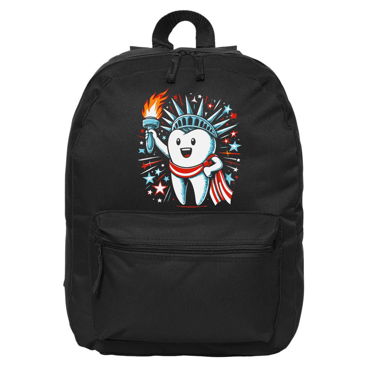 4th Of July Dentist Tooth Dental Patriotic Women 16 in Basic Backpack