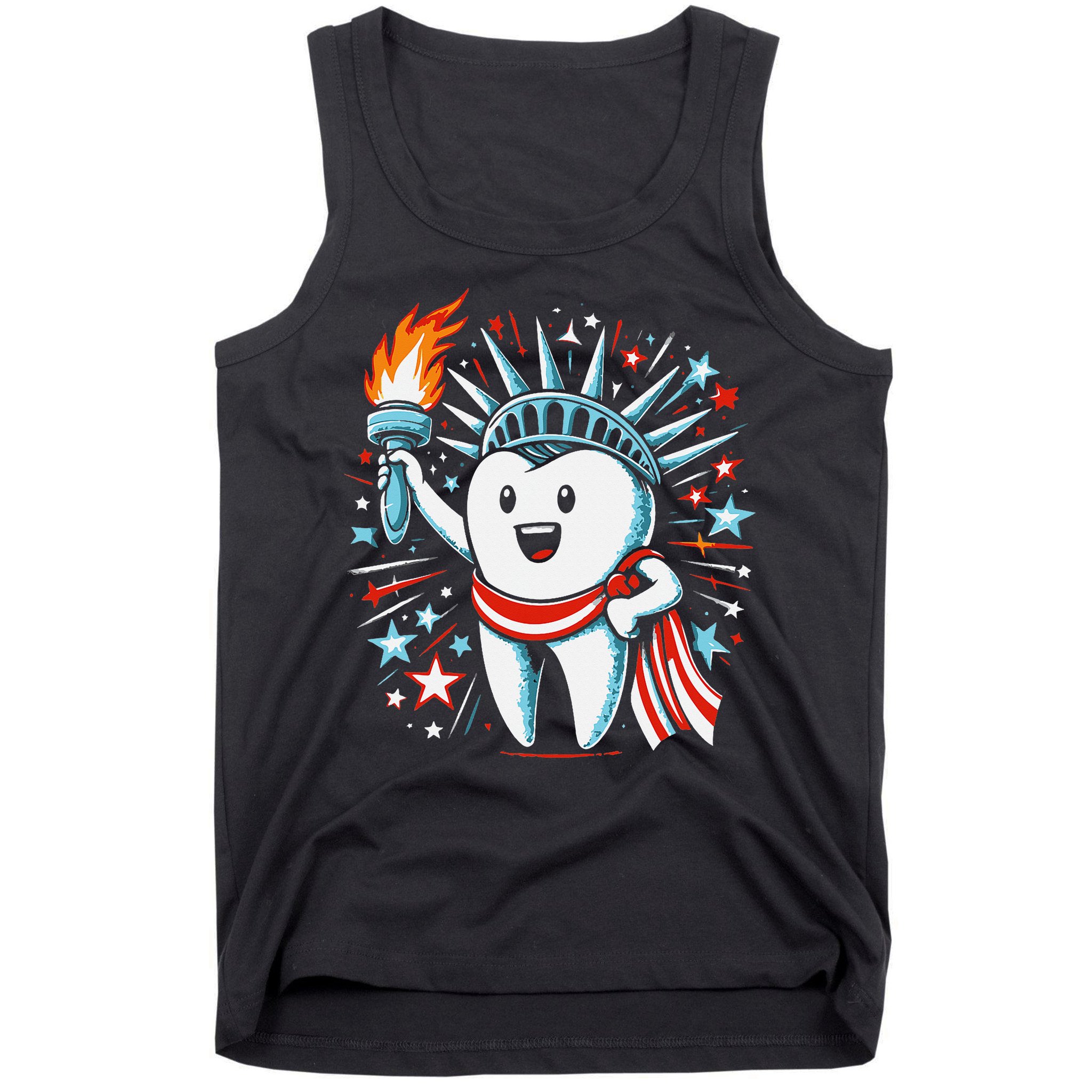 4th Of July Dentist Tooth Dental Patriotic Women Tank Top