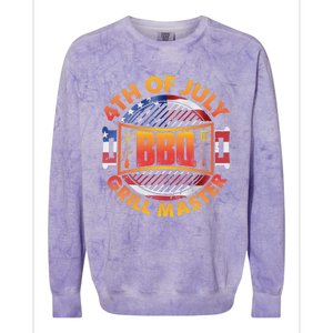 4th Of July Bbq Grill Master Gift Colorblast Crewneck Sweatshirt