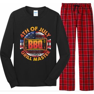 4th Of July Bbq Grill Master Gift Long Sleeve Pajama Set