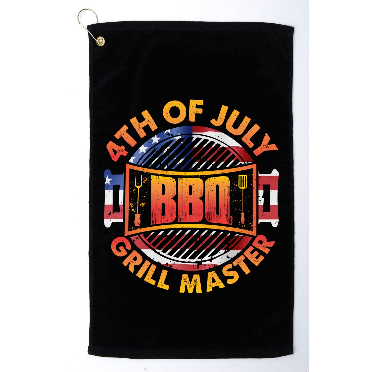 4th Of July Bbq Grill Master Gift Golf Towel