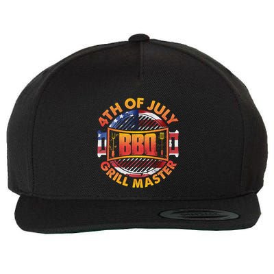 4th Of July Bbq Grill Master Gift Wool Snapback Cap