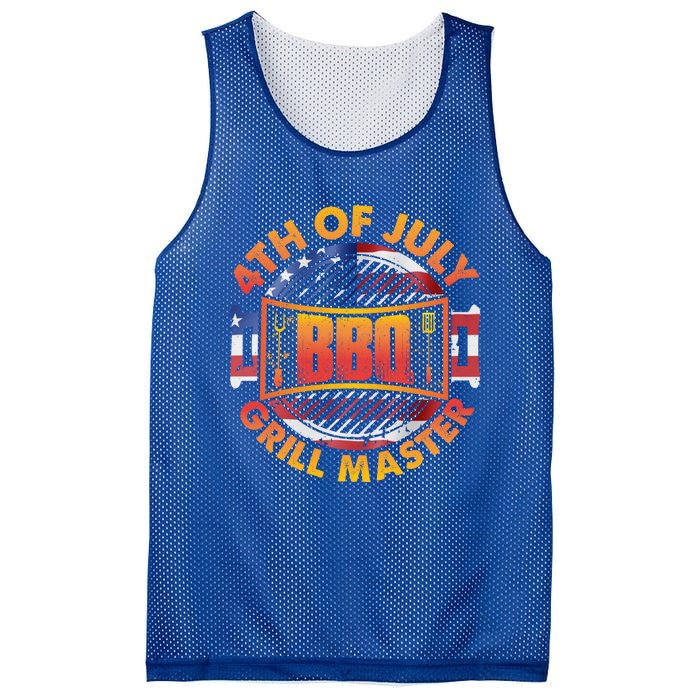 4th Of July Bbq Grill Master Gift Mesh Reversible Basketball Jersey Tank