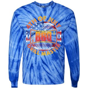 4th Of July Bbq Grill Master Gift Tie-Dye Long Sleeve Shirt