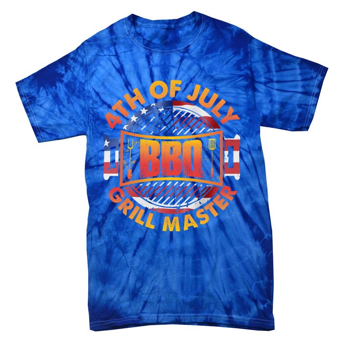 4th Of July Bbq Grill Master Gift Tie-Dye T-Shirt