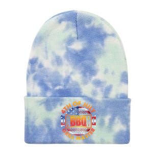 4th Of July Bbq Grill Master Gift Tie Dye 12in Knit Beanie