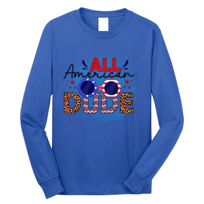 4th Of July Clothes And Accessories All American Dude Gift Long Sleeve Shirt