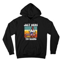 4th Of July Chicken Fireworks Here To Bang Retro America Hoodie