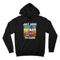 4th Of July Chicken Fireworks Here To Bang Retro America Tall Hoodie