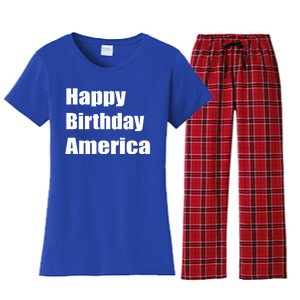 4th Of July Funny Sarcastic Happy Birthday America Usa Cool Gift Women's Flannel Pajama Set