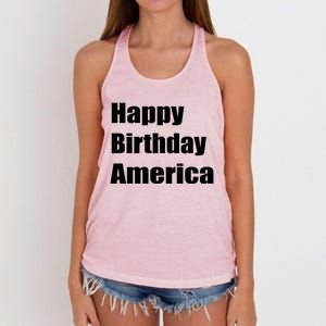 4th Of July Funny Sarcastic Happy Birthday America Usa Cool Gift Women's Knotted Racerback Tank