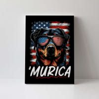 4th Of July Bald Dog Mullet Murica Usa Usa Merica Canvas