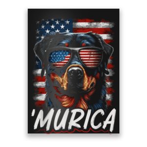 4th Of July Bald Dog Mullet Murica Usa Usa Merica Poster