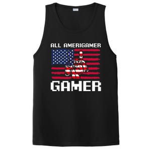 4th Of July All American Gamer Flag Merica PosiCharge Competitor Tank