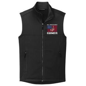 4th Of July All American Gamer Flag Merica Collective Smooth Fleece Vest