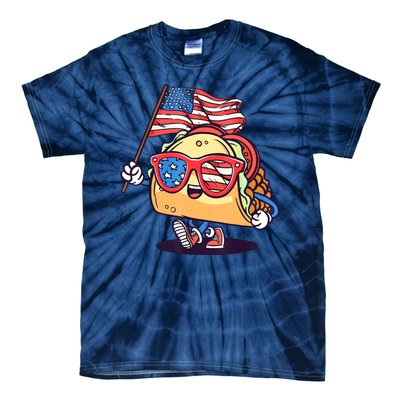 4th Of July Taco Patriotic Tie-Dye T-Shirt