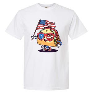 4th Of July Taco Patriotic Garment-Dyed Heavyweight T-Shirt