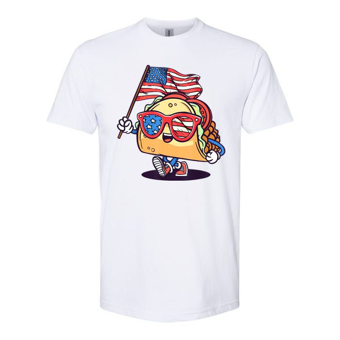 4th Of July Taco Patriotic Softstyle CVC T-Shirt