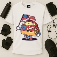 4th Of July Taco Patriotic Cooling Performance Crew T-Shirt