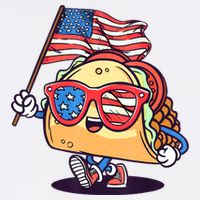4th Of July Taco Patriotic Cooling Performance Crew T-Shirt