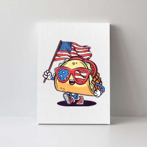 4th Of July Taco Patriotic Canvas