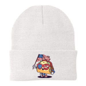 4th Of July Taco Patriotic Knit Cap Winter Beanie