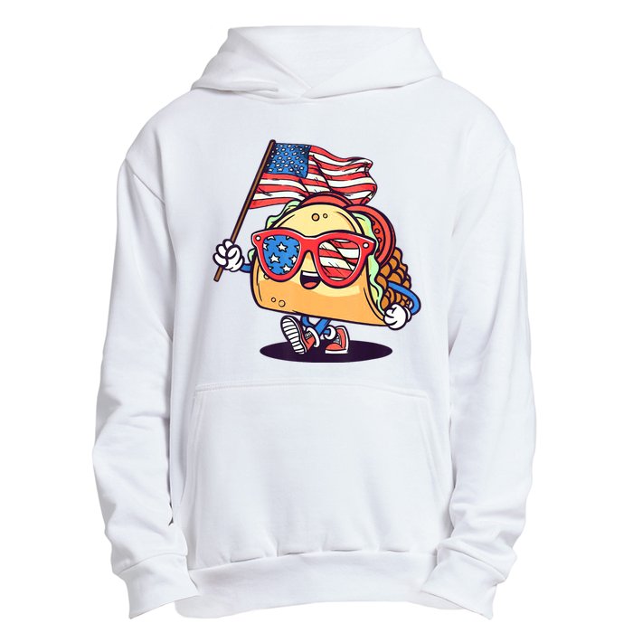 4th Of July Taco Patriotic Urban Pullover Hoodie