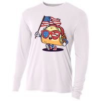 4th Of July Taco Patriotic Cooling Performance Long Sleeve Crew