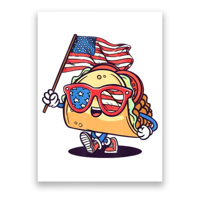 4th Of July Taco Patriotic Poster