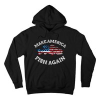 4th of July Fishing American Flag Make America Fish Again Hoodie