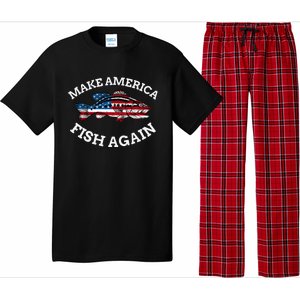 4th of July Fishing American Flag Make America Fish Again Pajama Set