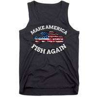 4th of July Fishing American Flag Make America Fish Again Tank Top