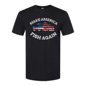 4th of July Fishing American Flag Make America Fish Again Softstyle CVC T-Shirt