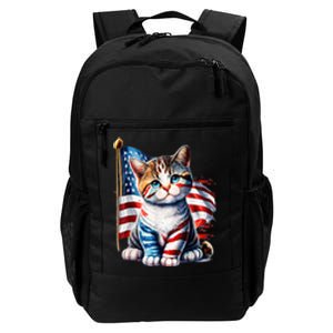 4th Of July Cat Mom American Flag Cat Lover Gift Daily Commute Backpack