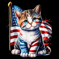 4th Of July Cat Mom American Flag Cat Lover Gift Visor
